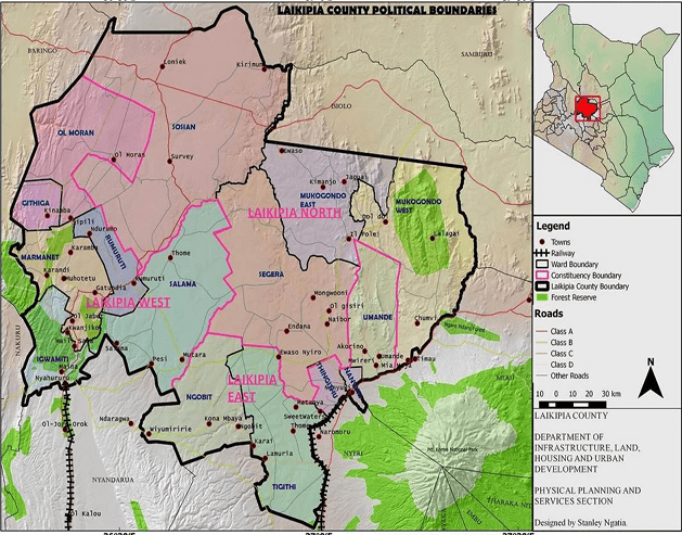 📍 Laikipia County Location Map Image