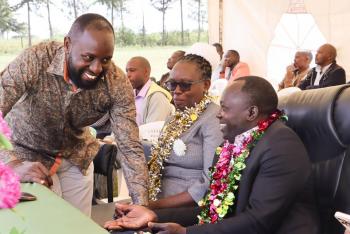 H.E. Governor Irungu and Ag. C.S Koinange price giving day at Thiru Secondary School
