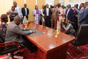 EXECUTIVE OFFICE OF THE GOVERNOR OFFICIALLY MOVES TO HQ, IN RUMURUTI.